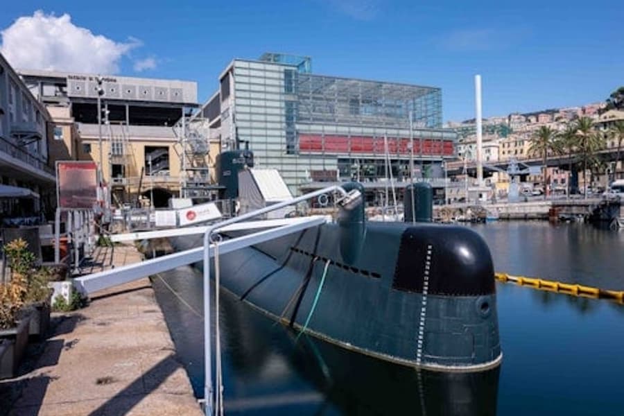 Sjómannasafn Galata: Hraðaðgangsmiði + Nazario Sauro Kafbátur, at Galata Maritime Museum, Genoa