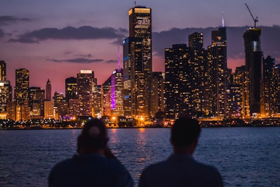 Lake Michigan och Chicago River: 1,5-timmes kvällssightseeingkryssning, Chicago