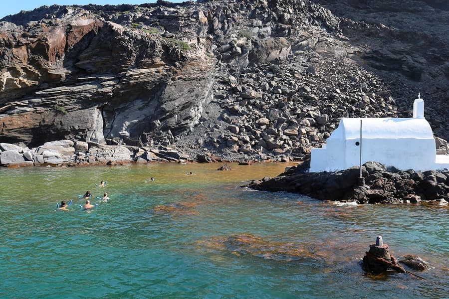 From Fira: Santorini Volcano, Hot Springs & Thirassia Day Cruise, Athens