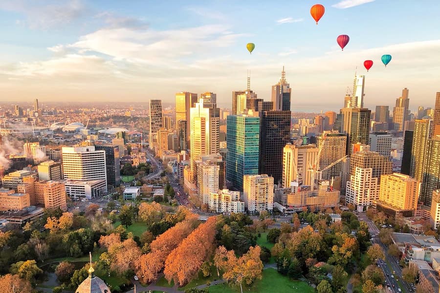 Vol en Montgolfière au Lever du Soleil au-dessus de Melbourne, Melbourne