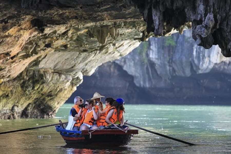 Ha Long Bay: 5-Star Premium Cruise + Buffet & Sunset Party + Optional Transfer, Hanoi