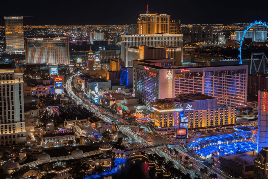 Helikoptertur over Las Vegas Strip: Natflyvning, Las Vegas