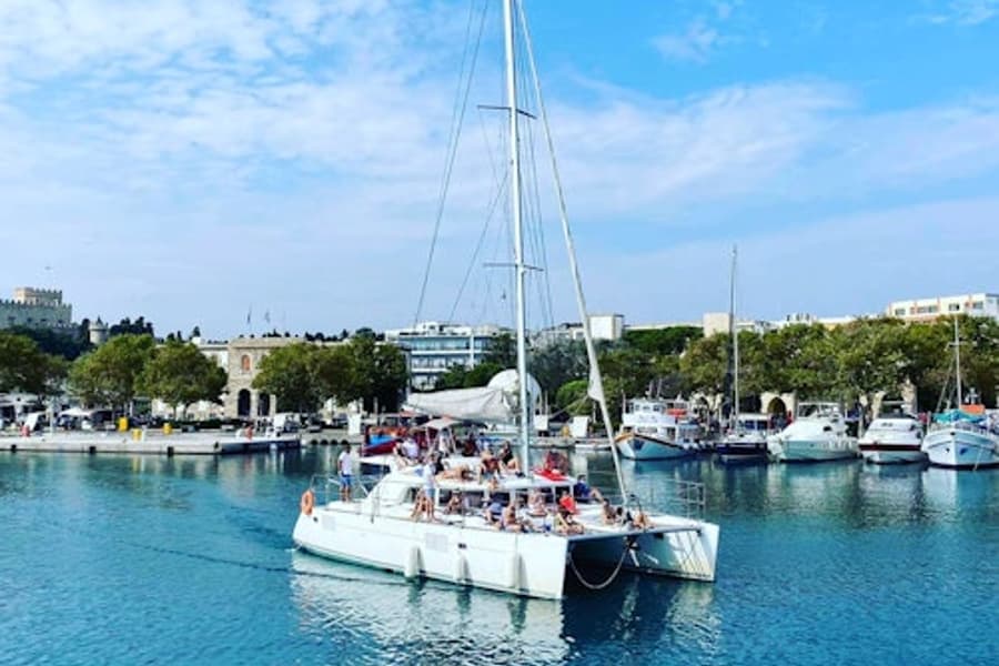 Rhodes: Wind All-Inclusive Sunset Cruise on a Sailing Catamaran, Rhodes