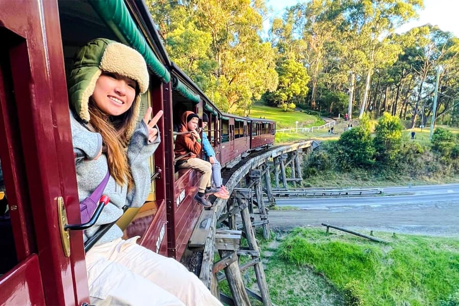 Depuis Melbourne : Tour pittoresque du Puffing Billy et du sanctuaire de Healesville avec transferts, Melbourne