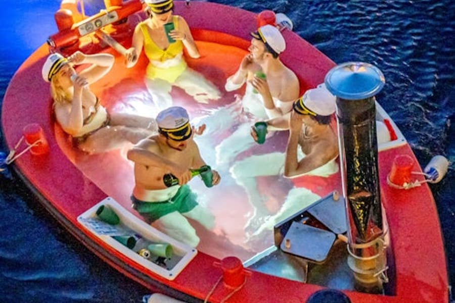 London: Hot Tub Boat Guided Historical Docklands Cruise, at Thames River Cruises