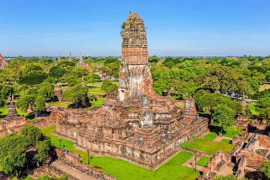 Tour Guiado de Dia Inteiro ao Mercado Flutuante de Damnoen Saduak e ao Templo de Ayutthaya, Bangkok