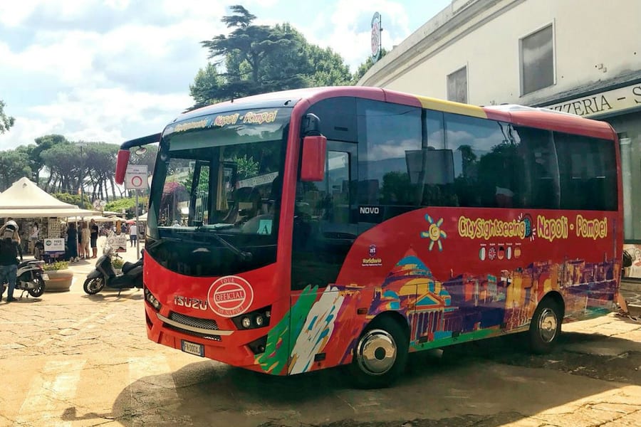 Transportation Only: Roundtrip by Shuttle Bus from Naples to Pompeii, at Transfers to Pompeii