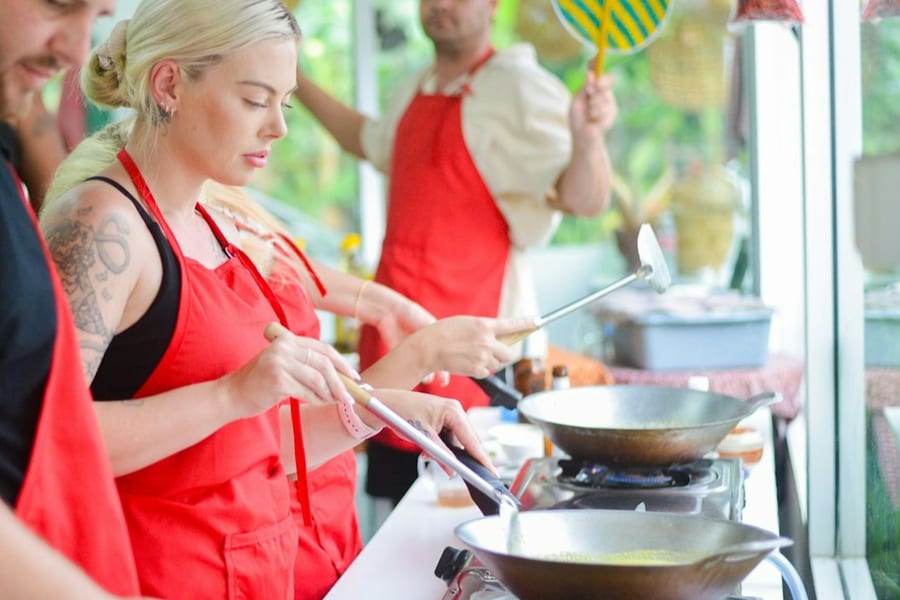 Phuket: Thai Cooking Class with Market Walk + Transfers, at Phuket Workshops & Classes