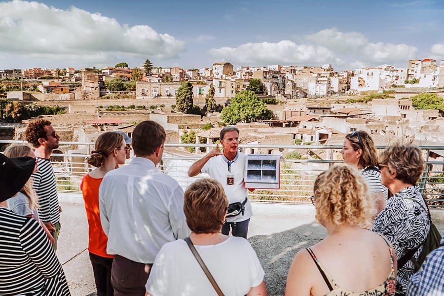 From Pompeii: Pompeii and Herculaneum Guided Tour with Train Transfer, Naples