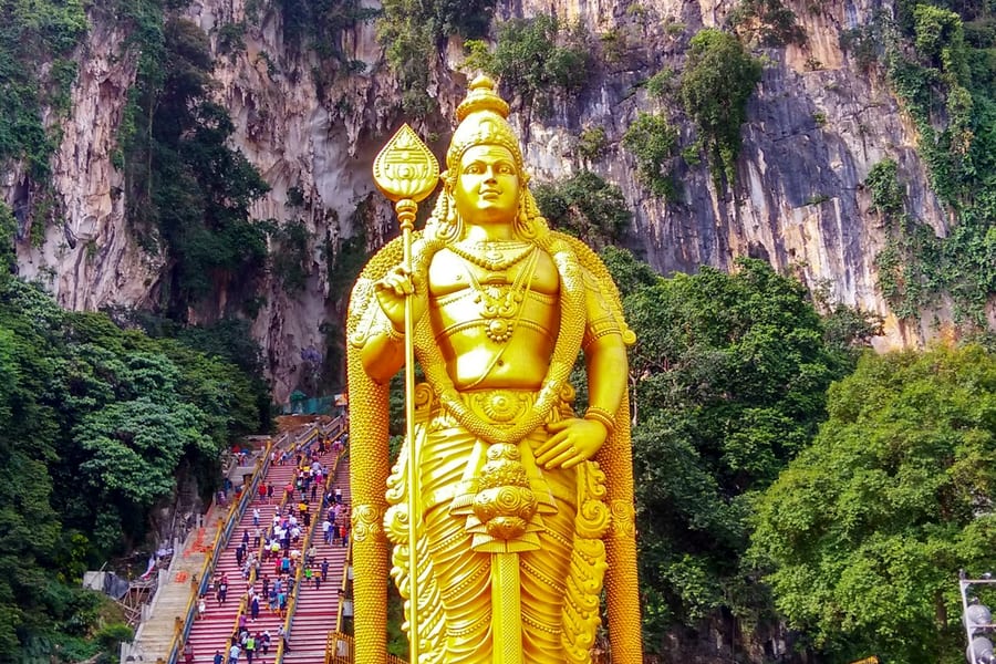 Kuala Lumpur Suburbs & Batu Caves: Half-Day Tour + Roundtrip Transfer, Batu Caves