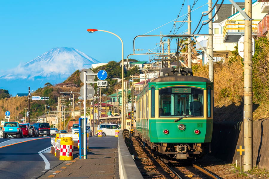 From Tokyo: Kamakura & Yokohama Night Tour with Enoshima, Enoden Train, Yokohama Red Brick Warehouse, & More, Tokyo