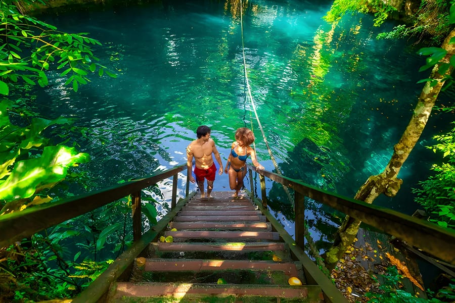 Cenote Adventuring with Regional Snack, Tequila Tasting and Transportation, Cancun