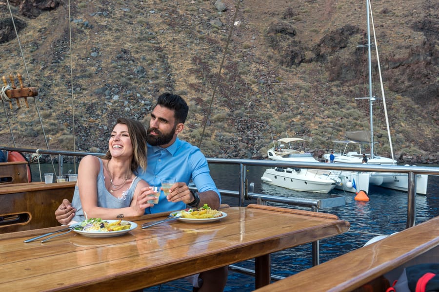 Santorini Volcanic Islands Sunset Cruise with Optional Dinner, Santorini