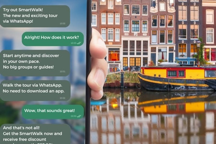 Amsterdam SmartWalk: Önálló WhatsApp Városi Séta, at Amsterdam City Tours, Amsterdam