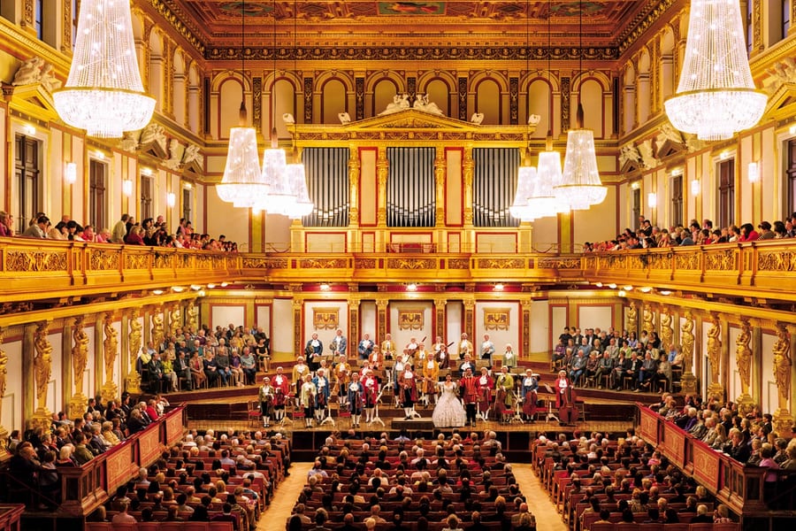 Musiksällskapet Wien (Musikverein): Mozart Orkesterkonsert i Gyllene Salen, Vienna