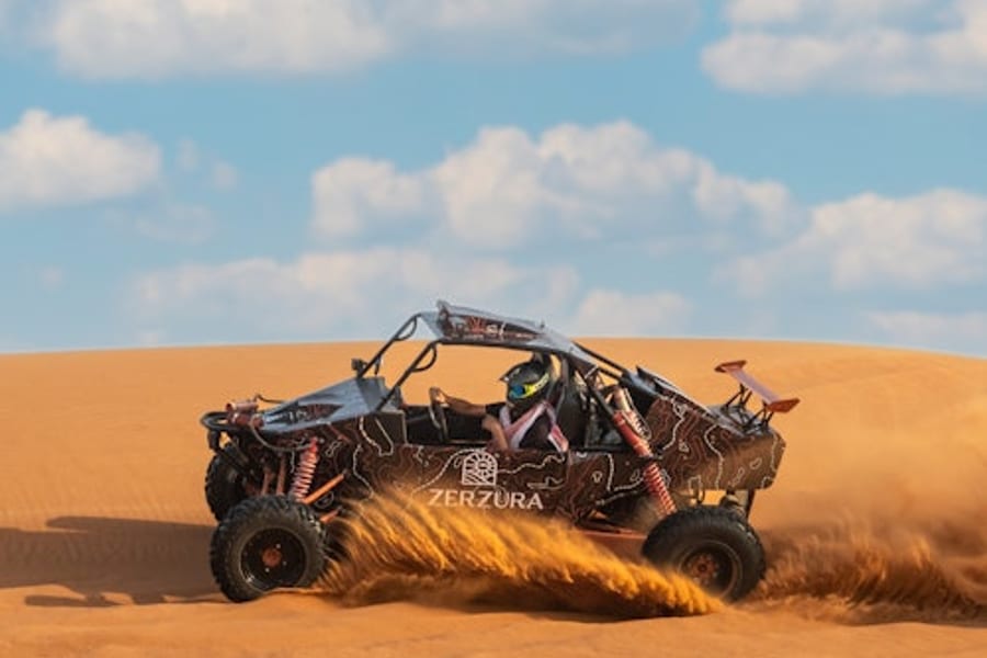 Dune Buggy & Private Dinner in the Dunes in Mleiha National Park, at Sharjah Desert Safari, Sharjah