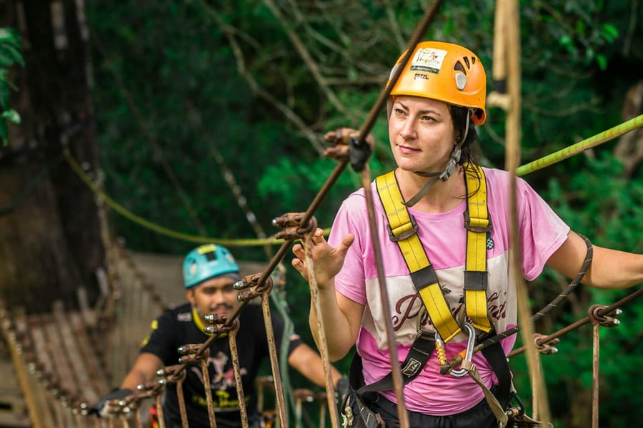 Phuket: Hanuman World Zipline with Hotel Transfer, at Hanuman World, Tambon Chalong