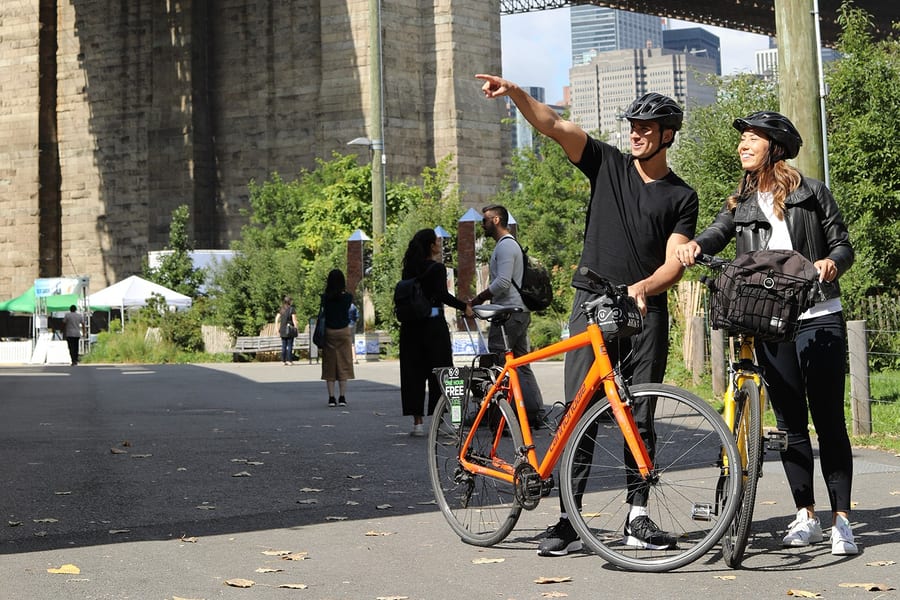Brooklyn Bridge Bike Rentals, at 79 Chambers Street, New York