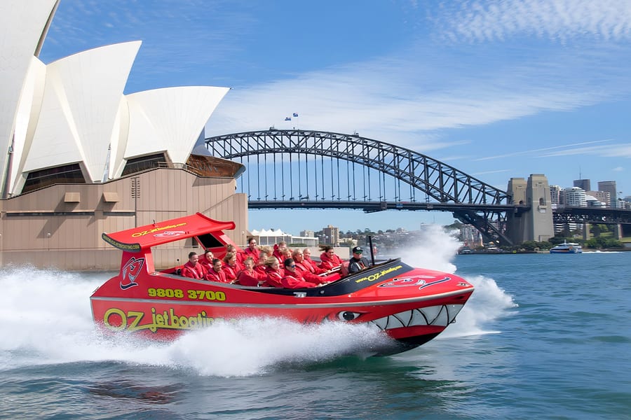 Trải nghiệm đi thuyền phản lực Oz ở Sydney, Sydney