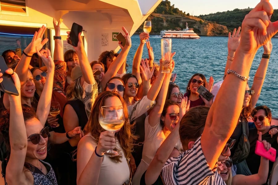 Lisbon Sunset Party Cruise with DJ and Open Bar, Lisbon and Sintra