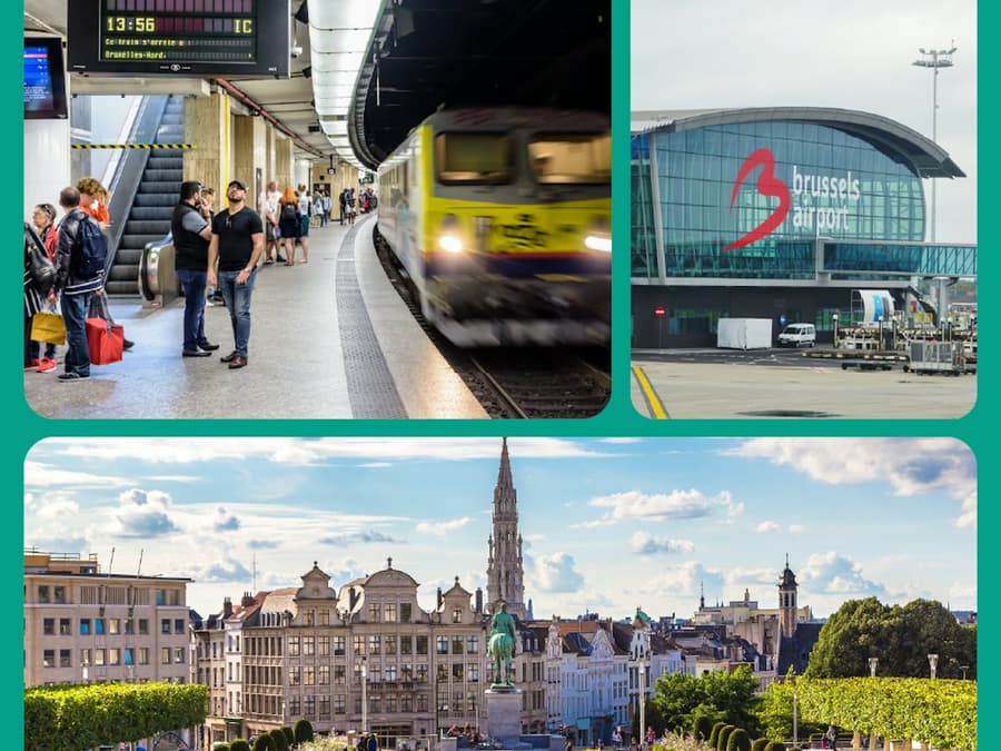 Roundtrip Train from Zaventem Airport to Brussels + Audioguide