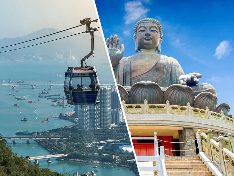 Combo: Ngong Ping Cable Car Ride + Lantau Island Guided Tour