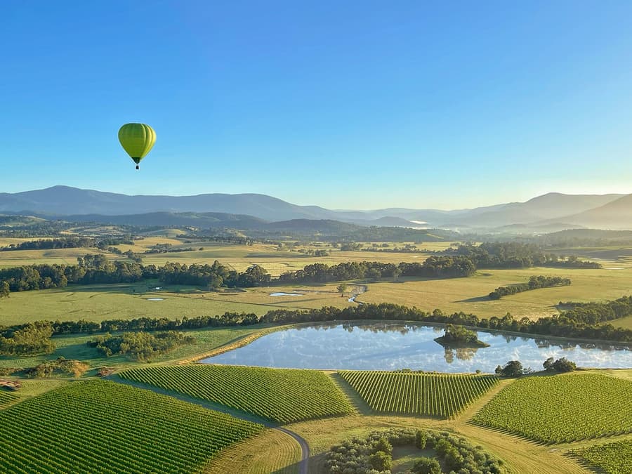 Sunrise Hot-Air Balloon Flight over Yarra Valley with Optional Breakfast