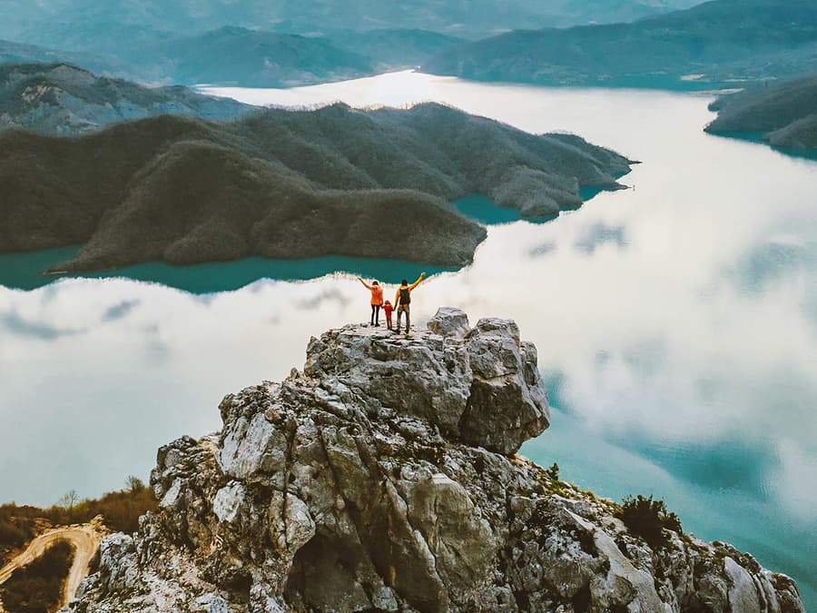 From Durres/Golem: Bovilla Lake & Gamti Mountain Hiking & Kruja Old Town Tour by Minibus