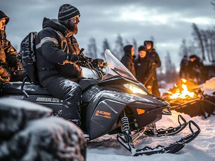From Zakopane: Snowmobile Tour with Bonfire & Transfers