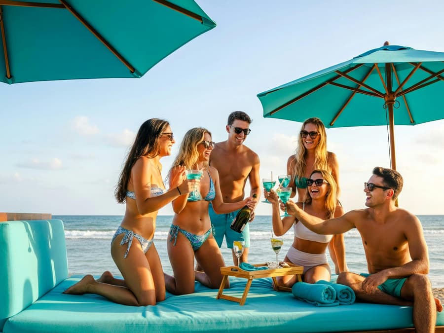 FINNS Beach Party Lagoon Zone: Party Lagoon Bed (Up to 6 Pax)