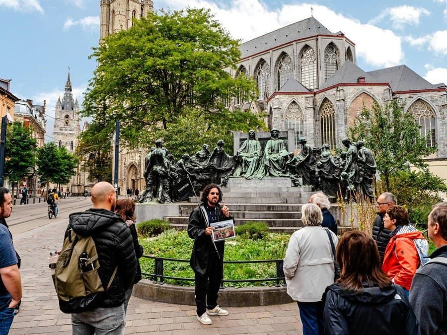From Brussels: Bruges & Ghent Small-Group Day Trip by Train with Optional Boat Ride
