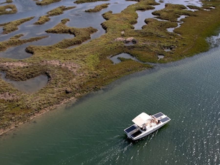 Ria Formosa: Solar Eco Boat Tour from Faro