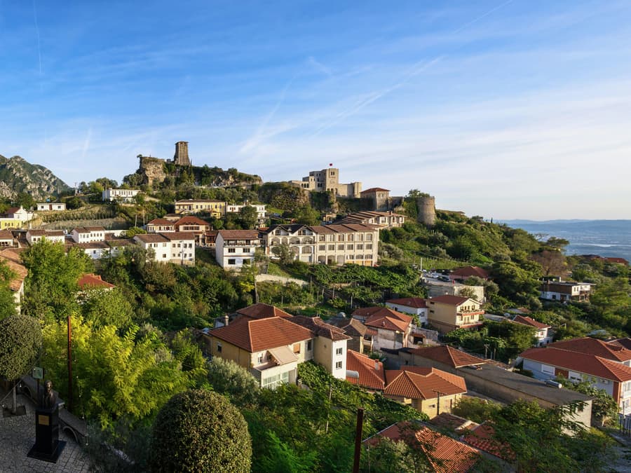 From Tirana/Golem/Durres: Kruja, Bazaar, Sari Salltik Day Trip