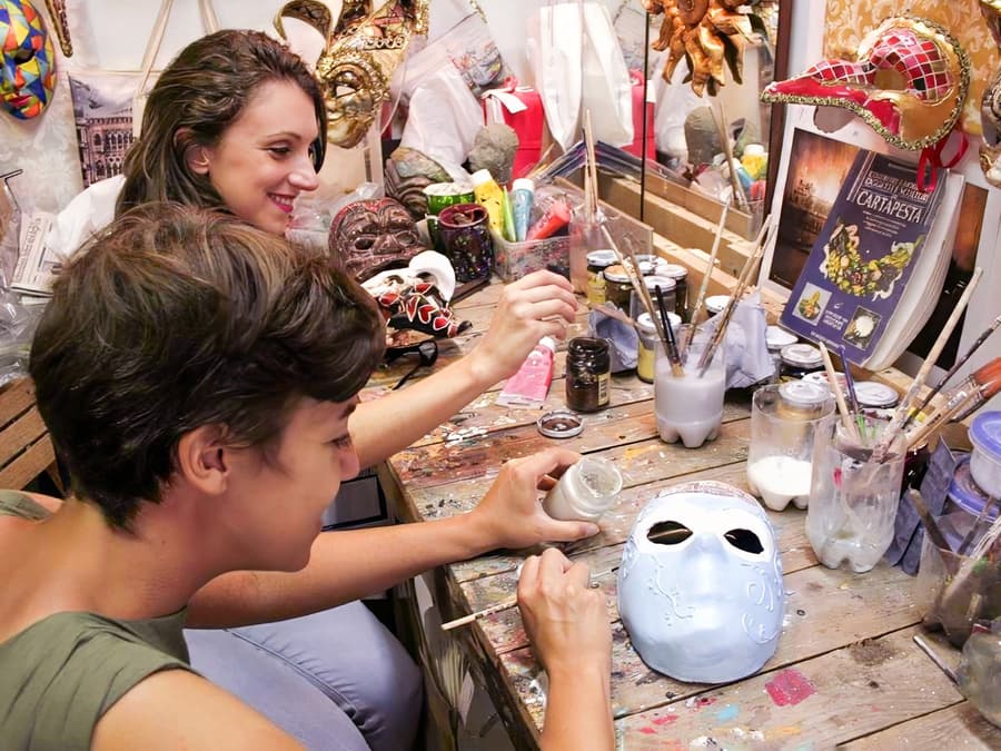 Mask Decoration Workshop in St. Mark's Square