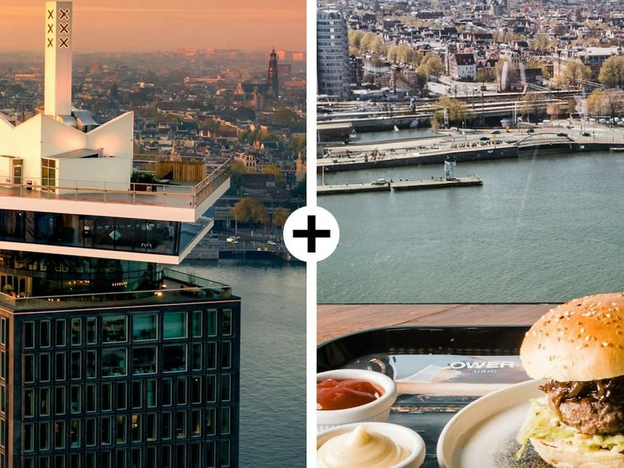 A'DAM Lookout: Entry Ticket + Burger Menu
