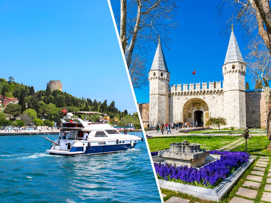 Kombinace: Plavba Bosporem v Istanbulu + Vstupenky do paláce Topkapi/Tour Hagia Sophia