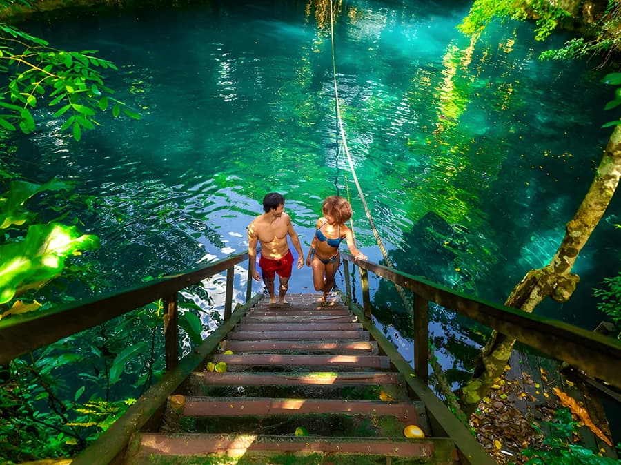 Cenote Adventuring with Regional Snack, Tequila Tasting and Transportation