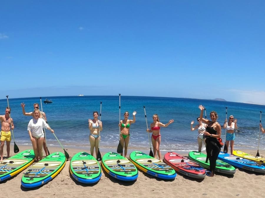 Playa Blanca: Paddle Boarding Class + Snorkeling + Transfers