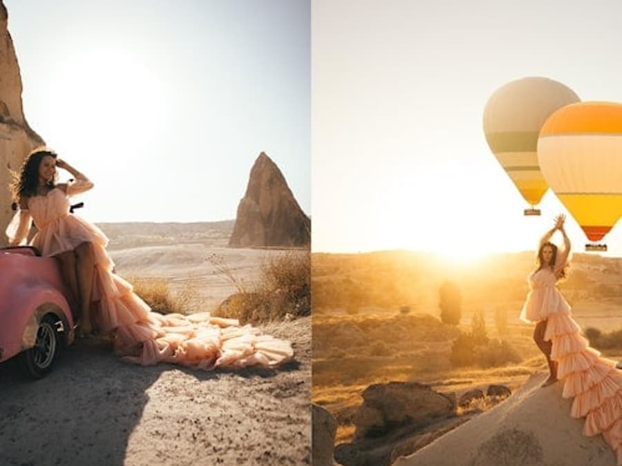 Cappadocia: Photoshoot with a Flying Dress