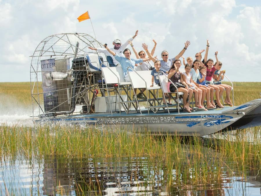 Miami: Everglades Airboat Tour, Biscayne Bay Cruise & Open-top Bus