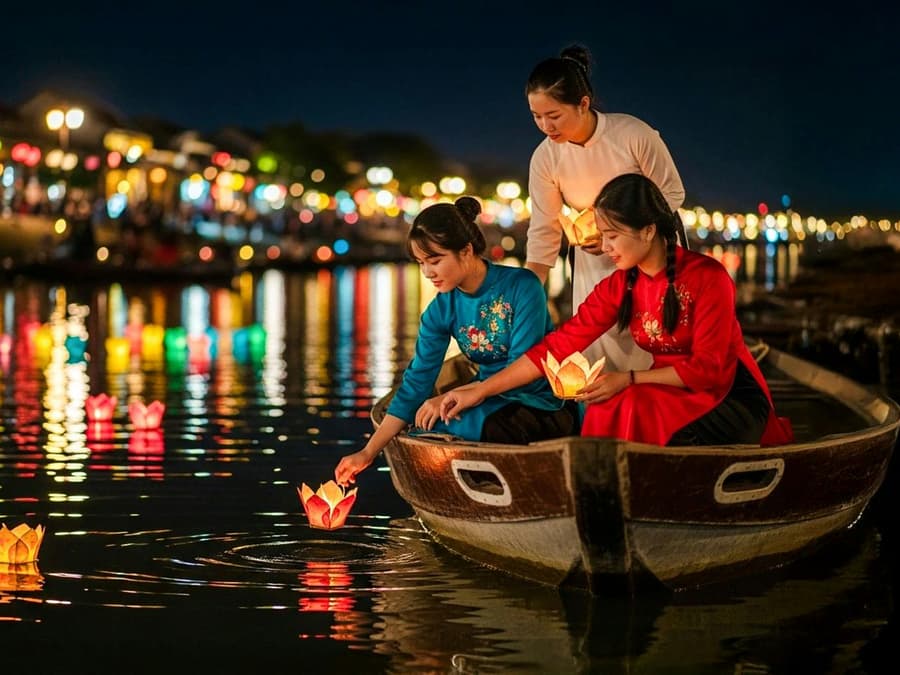 Coconut Boat Ride, Hoi An City Tour, Lantern Release & Dinner