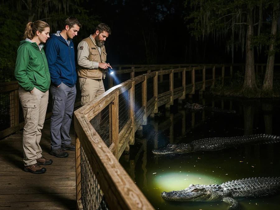 Gatorland Nighttime Flashlight Tour