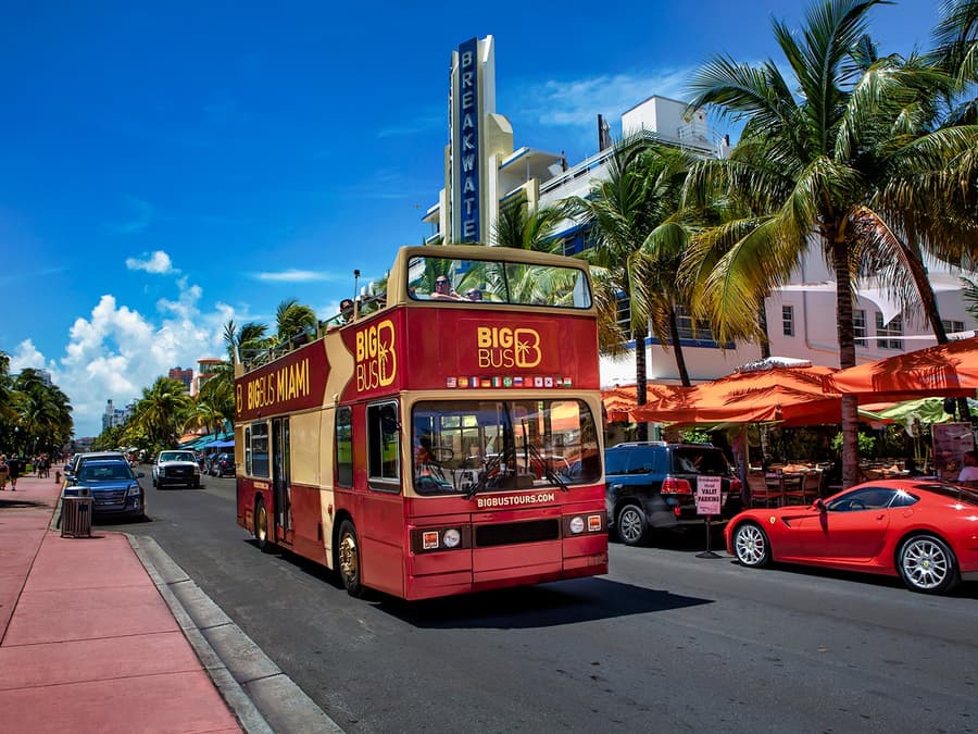 Big Bus: Miami Hop-On Hop-Off Bus Tour with Optional Boat Cruise & Night Tour