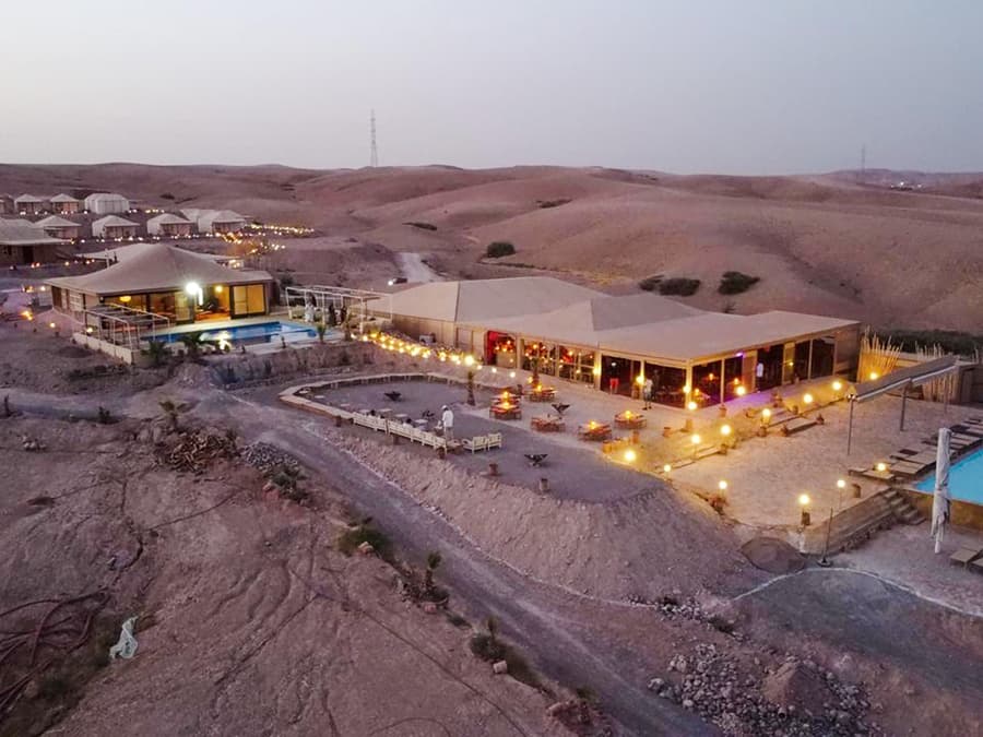 Agafay Desert Camp Sunset with Pool Access, Dinner Show & Transfers