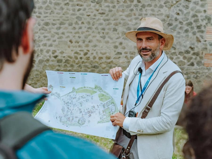 From Naples: Pompeii & Vesuvius Guided Tour with Transfers
