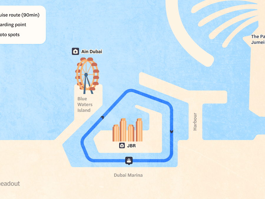 From Dubai Marina: 1.5-Hour Sunset/Dinner Cruise with Open Bar, Live Music & International Buffet