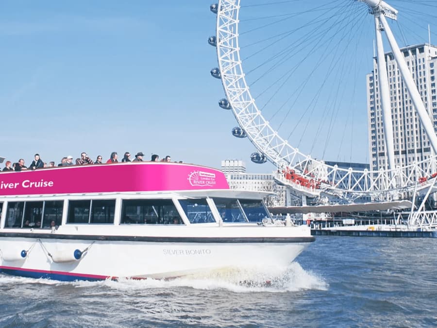 Billetter til båttur på Themsen ved London Eye