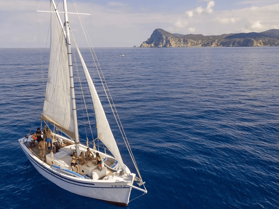 Ibiza: Private Sailboat with Premium Open Bar, Food & Music