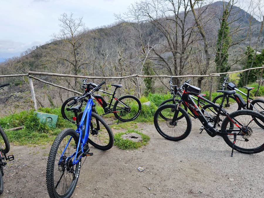Vanuit Sorrento: Begeleide E-Bike Tour naar de Vesuvius
