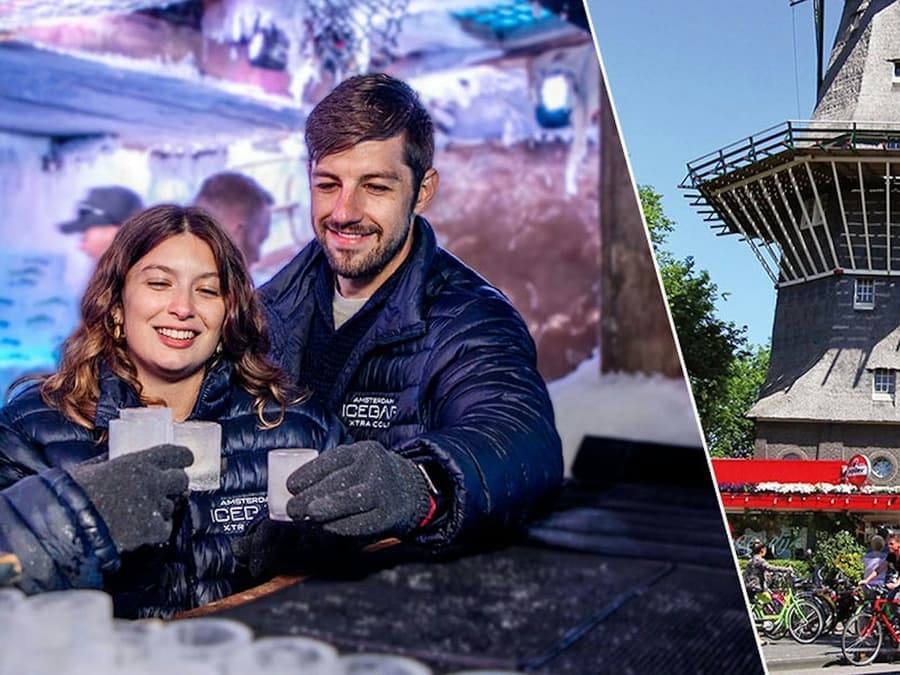 XtraCold Icebar Amsterdam: Entry Ticket + Hop-on Hop-off Bus
